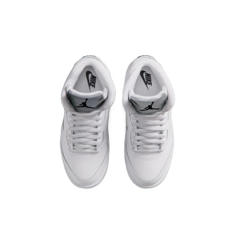 Little Kid's Jordan 5 Retro OG "White Metallic" Wht/Blk-Sil (HQ7979 103)