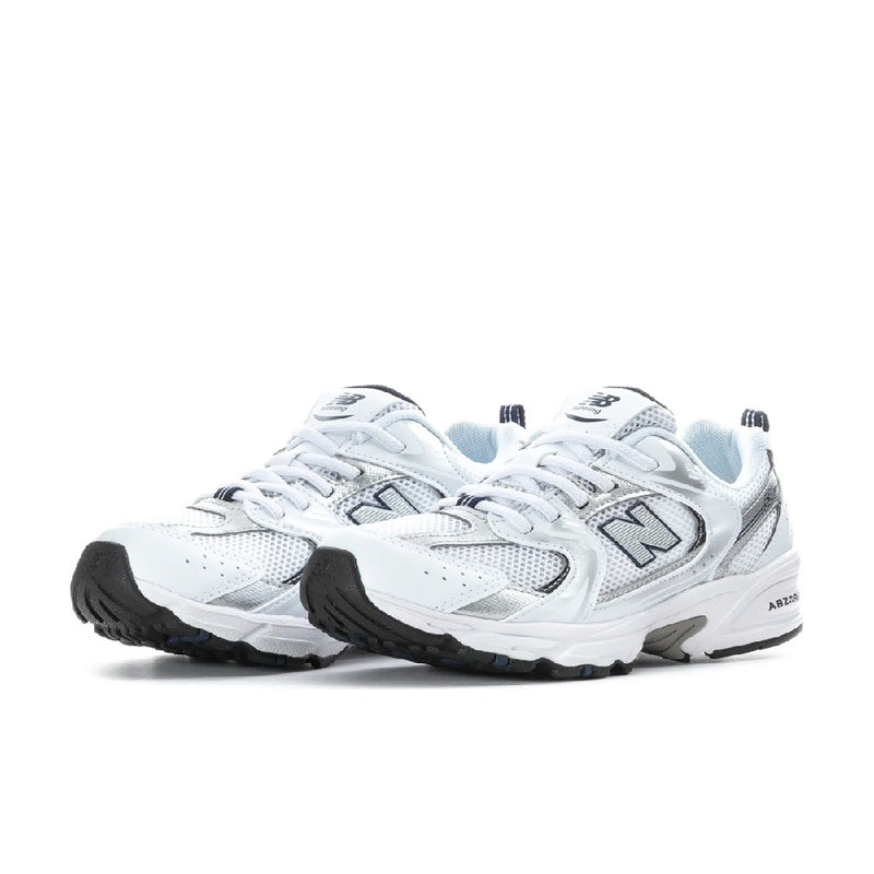 Little Kid's New Balance 530 Bungee Lace White Grey (PZ530SB1)