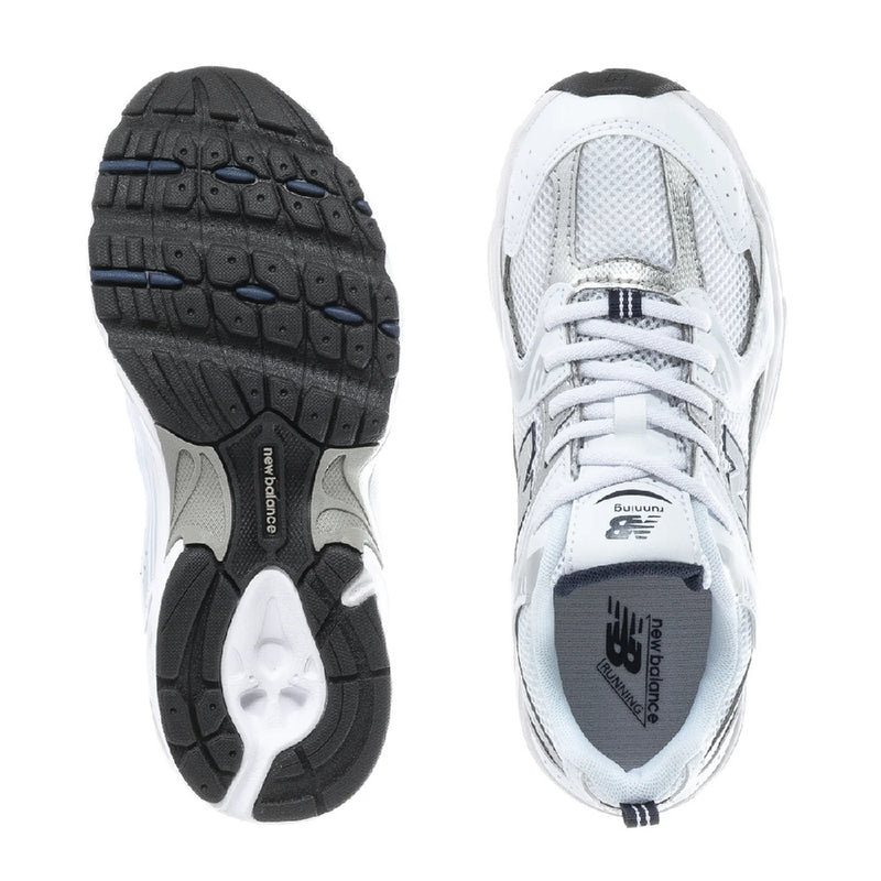 Little Kid's New Balance 530 Bungee Lace White Grey (PZ530SB1)