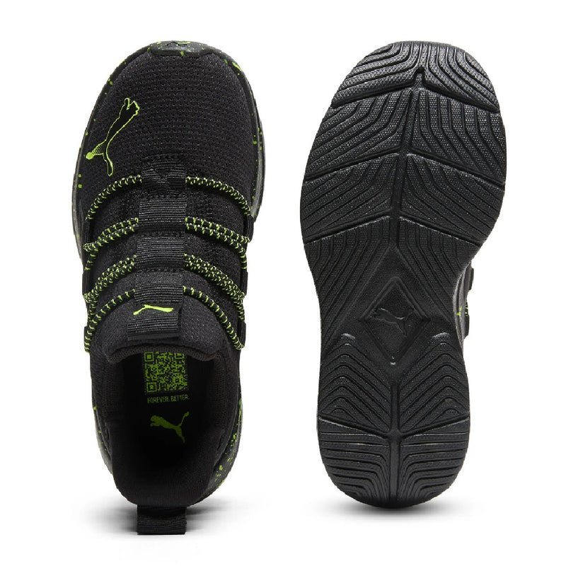 Little Kid's Puma One4All 2.0 Big Cat Enrgy PS PumaBlack-Lime (406294 01)