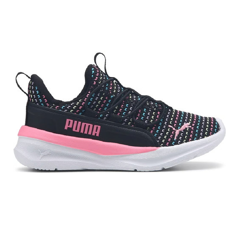 Little Kid's Puma One4All 2.0 Mltiknit Wide PumaBlk-Fast Pink (313136 01)