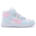 Little Kid's Puma Rebound Layup Charm V PS White-Pink-Blue (407800 01)
