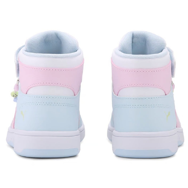Little Kid's Puma Rebound Layup Charm V PS White-Pink-Blue (407800 01)