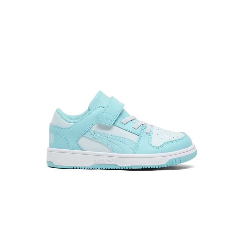 Little Kid's Puma Rebound Layup Lo RCL V PS Safe lake-Light Aqua-Dewdrop (403295 03)