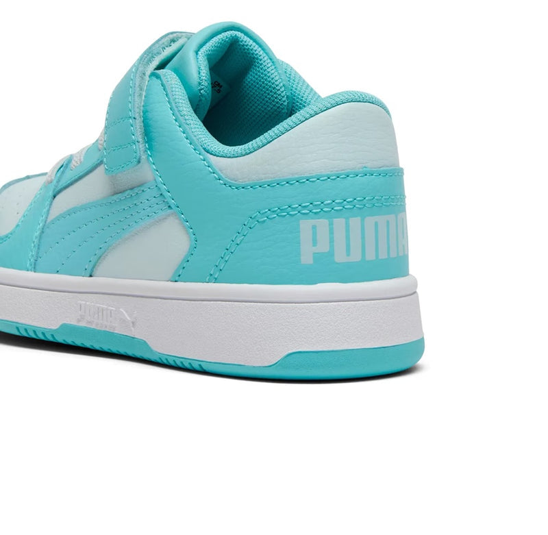 Little Kid's Puma Rebound Layup Lo RCL V PS Safe lake-Light Aqua-Dewdrop (403295 03)