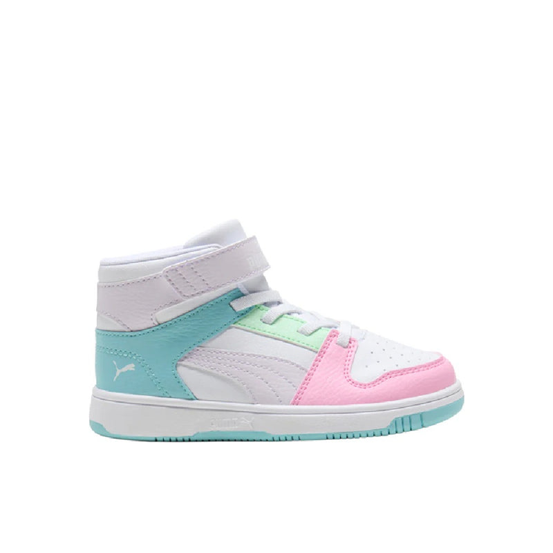 Little Kid's Puma Rebound Layup RCL V PS Wht-Lilac Frost Lake (403063 03)