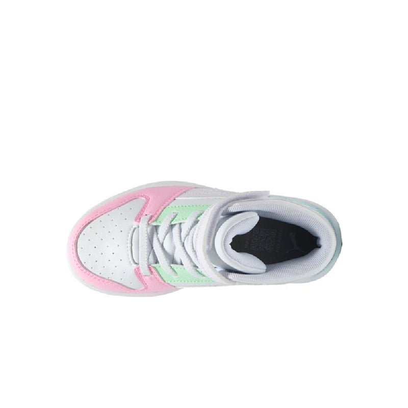 Little Kid's Puma Rebound Layup RCL V PS Wht-Lilac Frost Lake (403063 03)