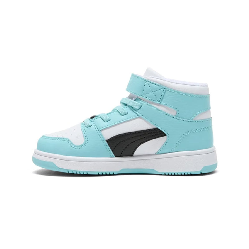 Little Kid's Puma Rebound Layup RCLCat White-Black-Safe Lake (404200 01)