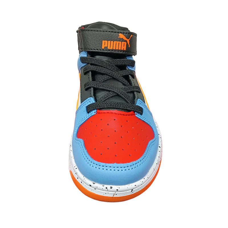 Little Kid's Puma Rebound Layup SLS V PS Wht-Orange-Blue-Blk (397620 02)