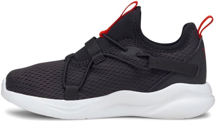 Little Kid's Puma Rift Slip On Pop Puma Black-High Risk Red (194774 01)
