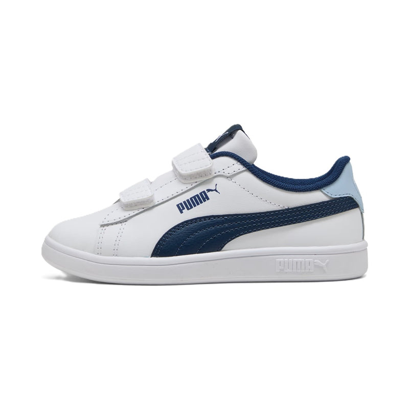 Little Kid's Puma Smash 3.0 L V PS Puma White-Persian Blue (392033 21)