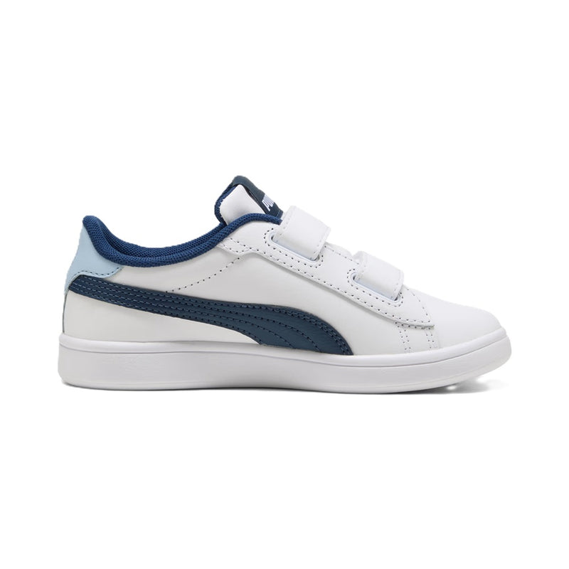 Little Kid's Puma Smash 3.0 L V PS Puma White-Persian Blue (392033 21)