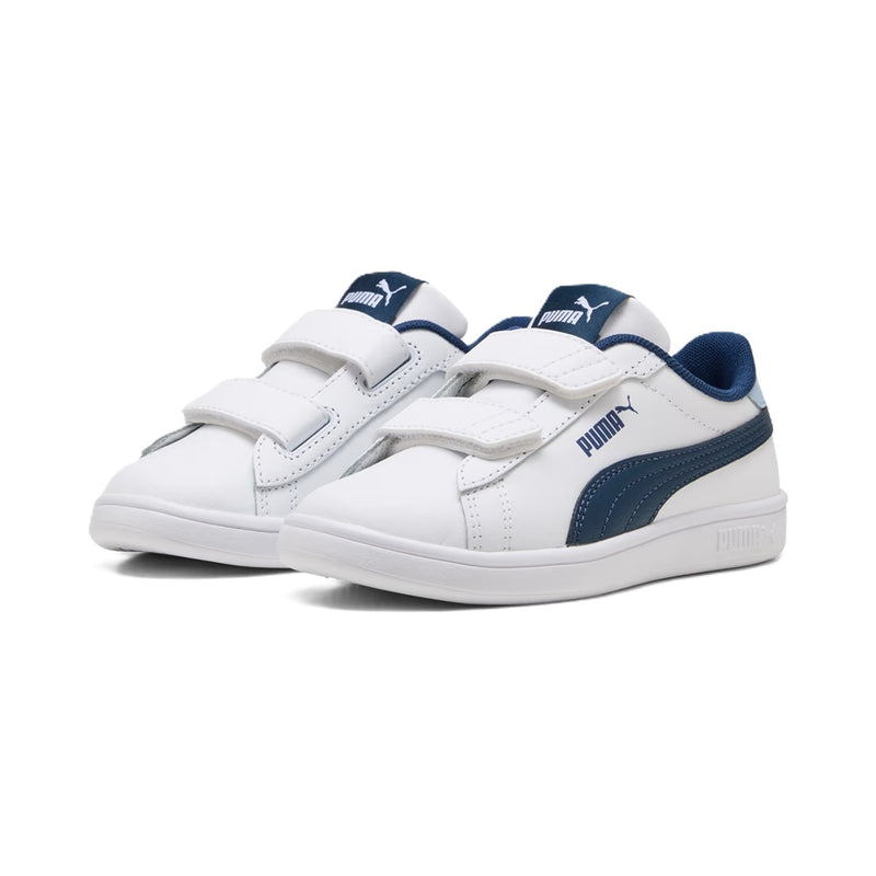 Little Kid's Puma Smash 3.0 L V PS Puma White-Persian Blue (392033 21)