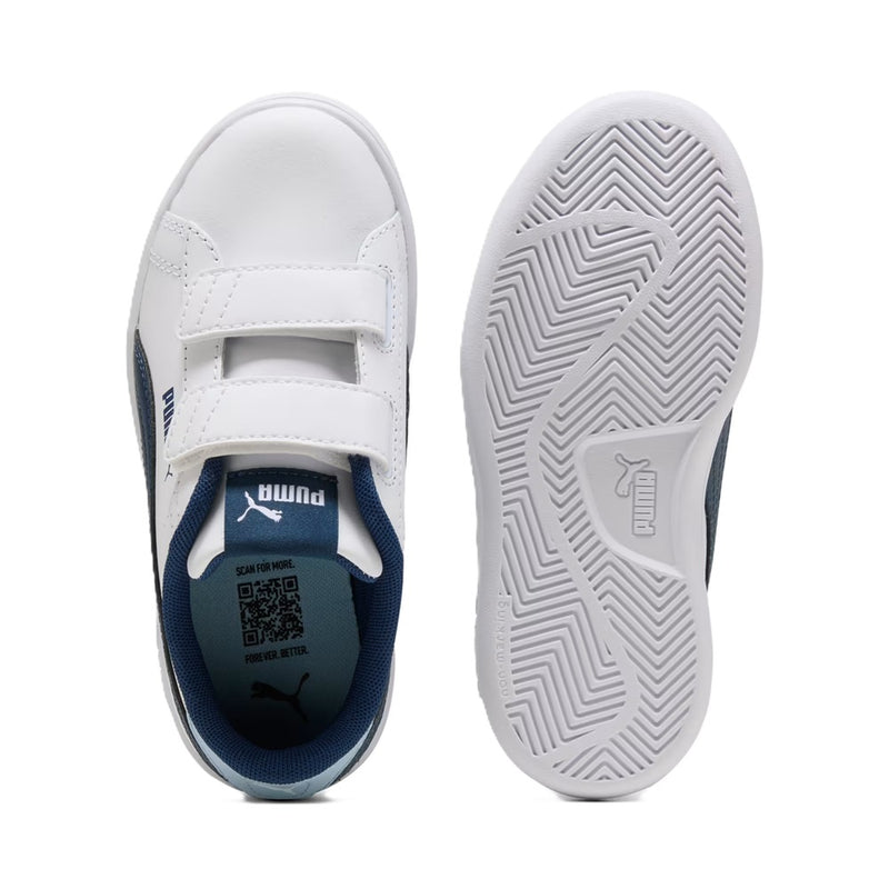 Little Kid's Puma Smash 3.0 L V PS Puma White-Persian Blue (392033 21)