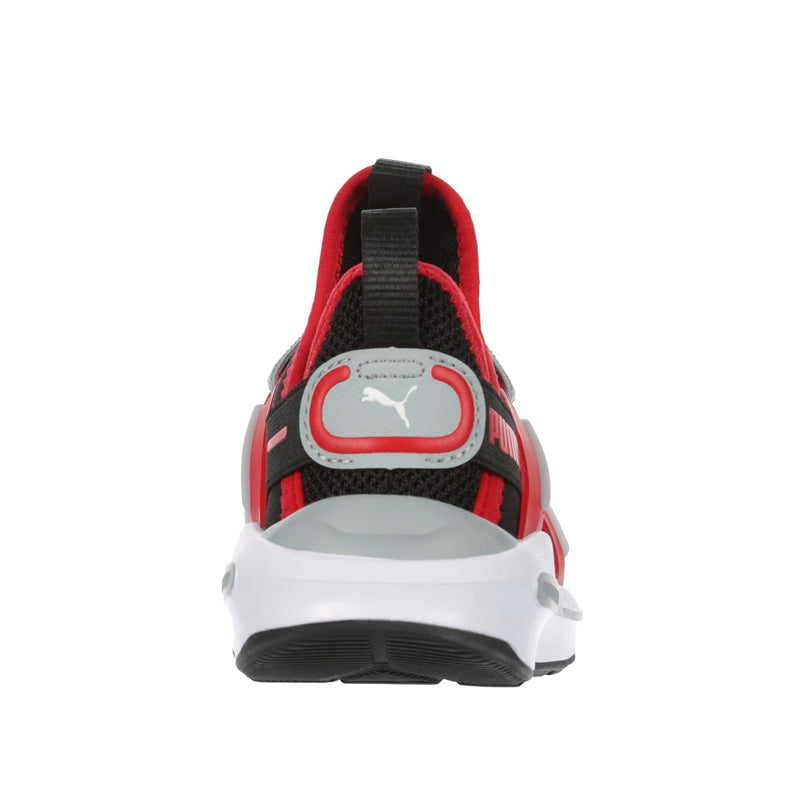 Little Kid's Puma Soft Enzo 5 AC PS Black-Cool Mid Gray-Red (401511 05)