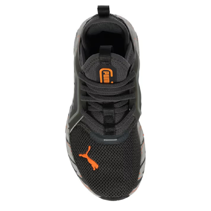 Little Kid's Puma Soft Enzo 5 Plas Flux AC PS Shadow Gray-Orange Glo (406454 01)