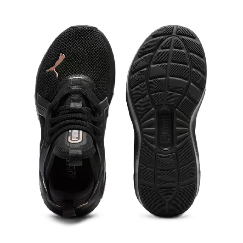 Little Kid's Puma Soft Enzo 5 Rose Gold AC PS Black-Rose Gold (404203 01)