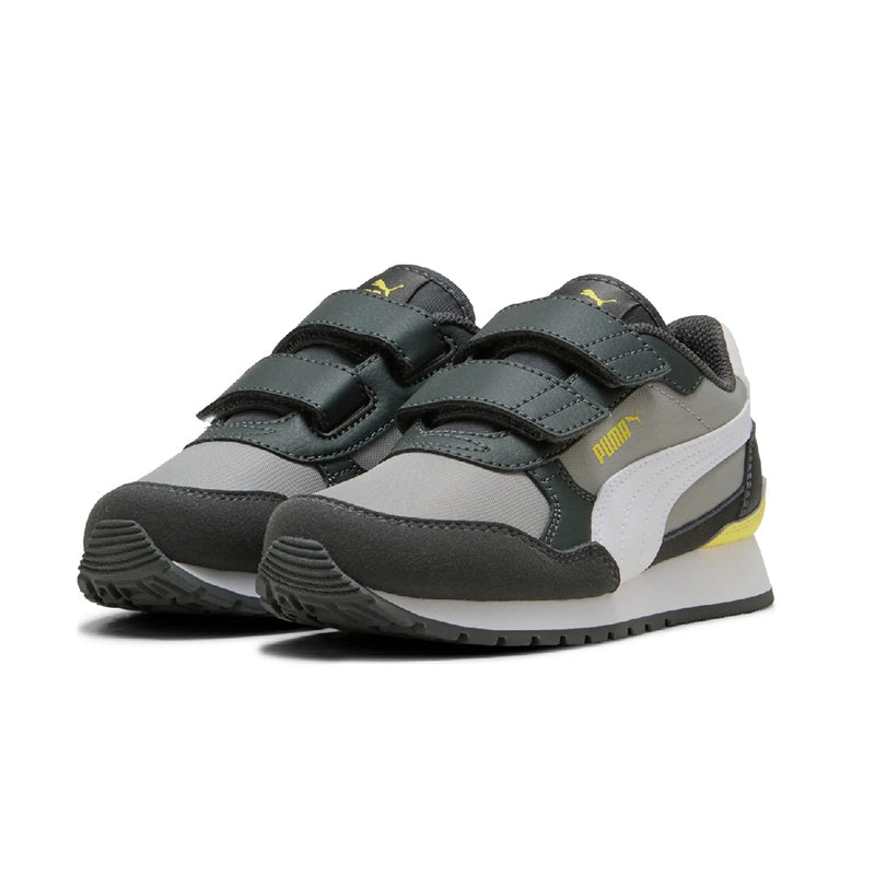 Little Kid's Puma ST Runner v4 NL V PS Echo-White-Gray-Lemon (399740 15)
