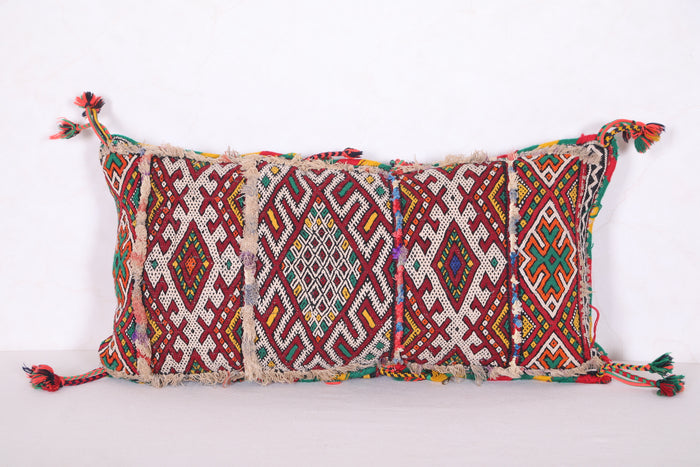 Long Moroccan pillow 14.9 INCHES X 27.1 INCHES - kilim pillow