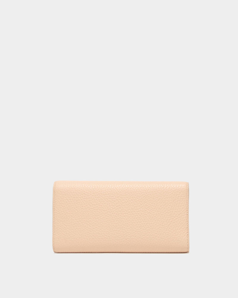 Long Wallet In Nude Grained Leather