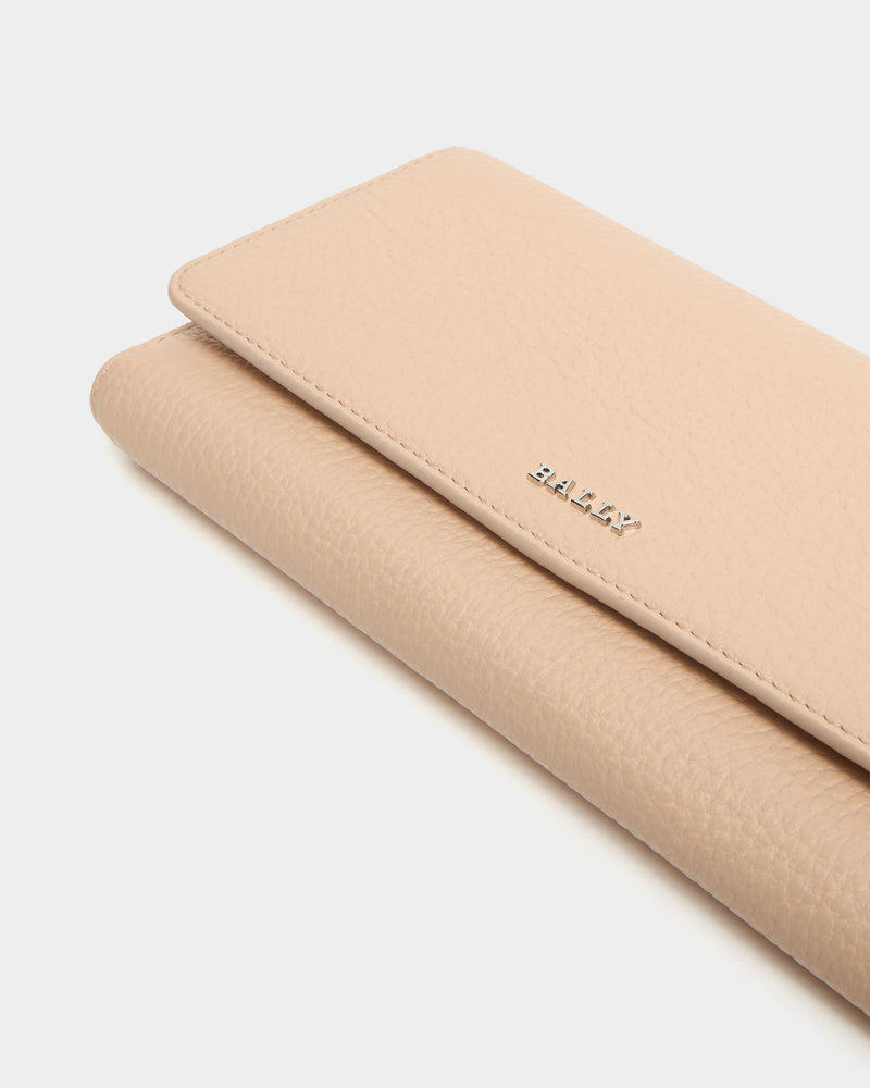 Long Wallet In Nude Grained Leather