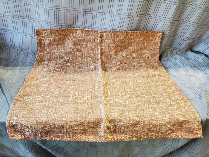 Lot of 12 Orange Toned Textured Fabric Napkins