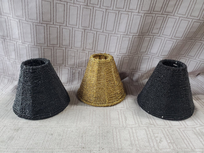 Lot of 3 Beaded Miniatures Lamp Shades