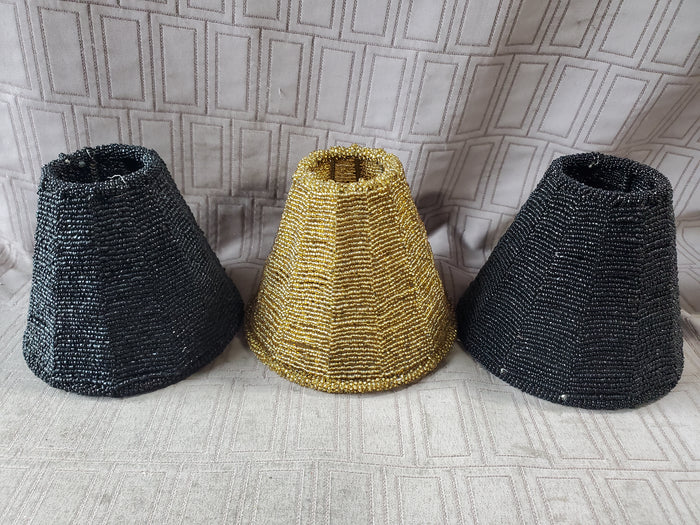 Lot of 3 Beaded Miniatures Lamp Shades