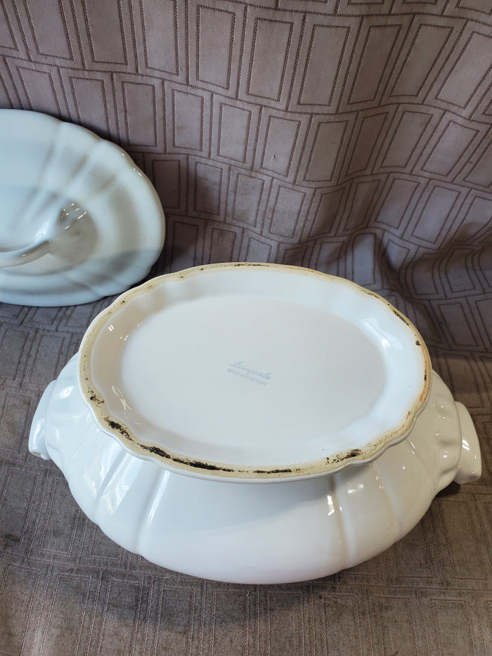 Loucarte Portugal White Ceramic Soup Tureen
