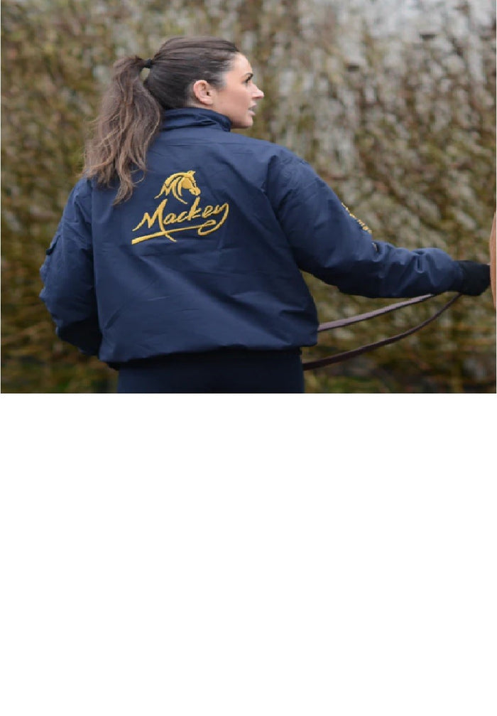 Mackey Blouson Jacket- Kids- Navy/Gold