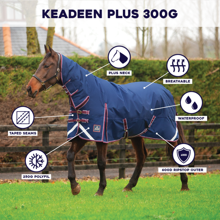 Mackey Keaden PLUS Full Neck Heavy 300g Turnout Rug