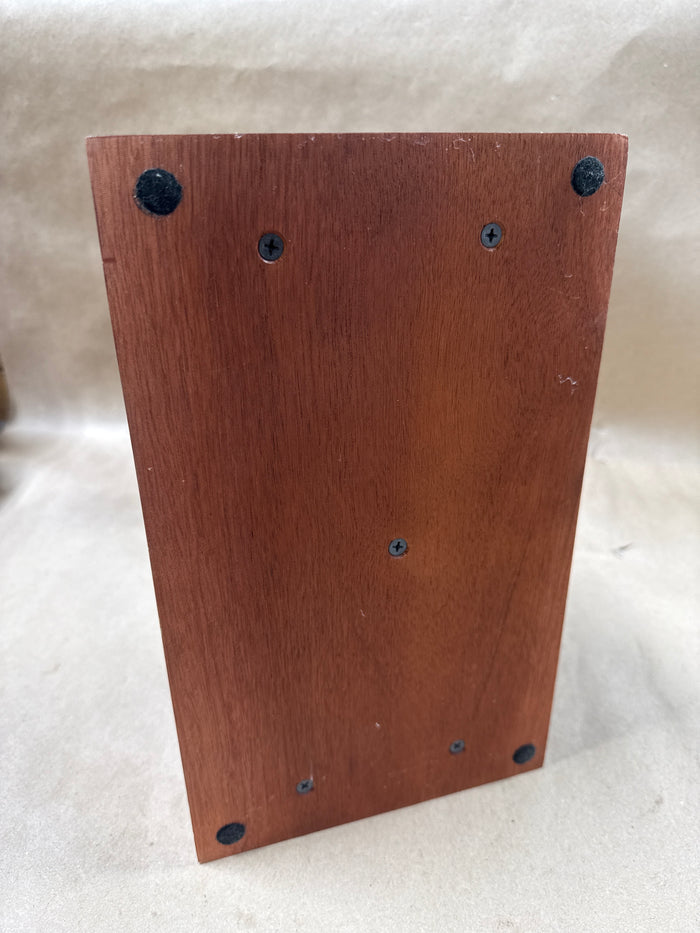 Mahogany Wood Desktop Letter Organizer Box Caddy