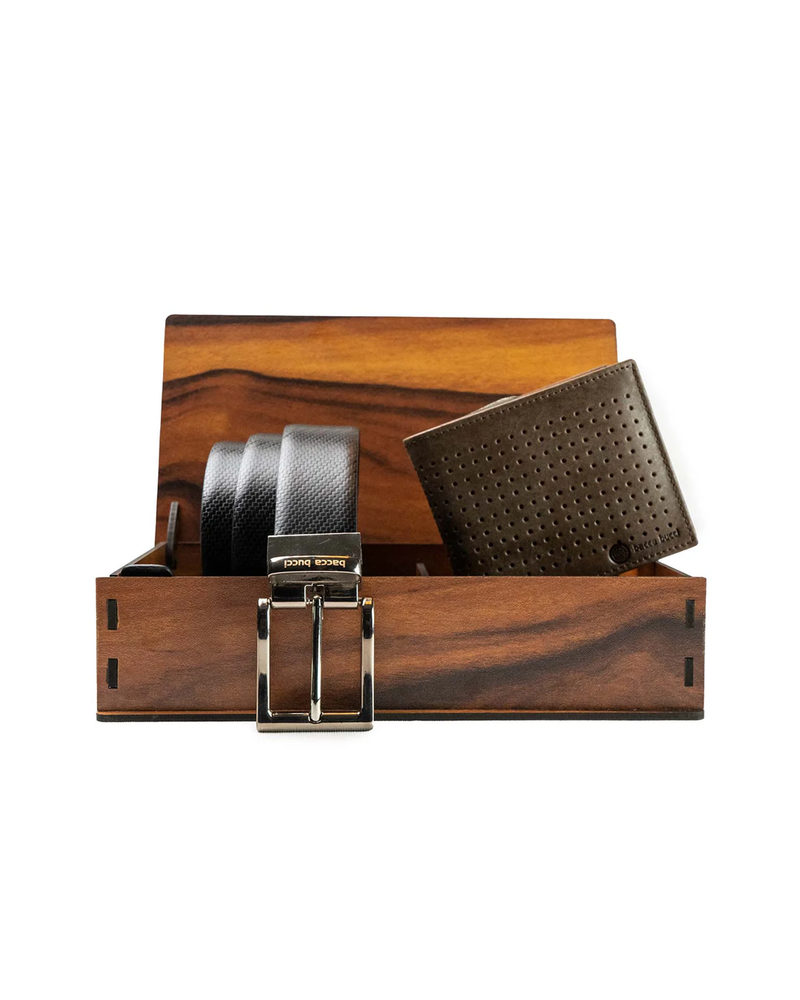 Men's Classic Reversible Dress belt with Genuine leather & Genuine soft Leather Wallet combo Gift Set for Men
