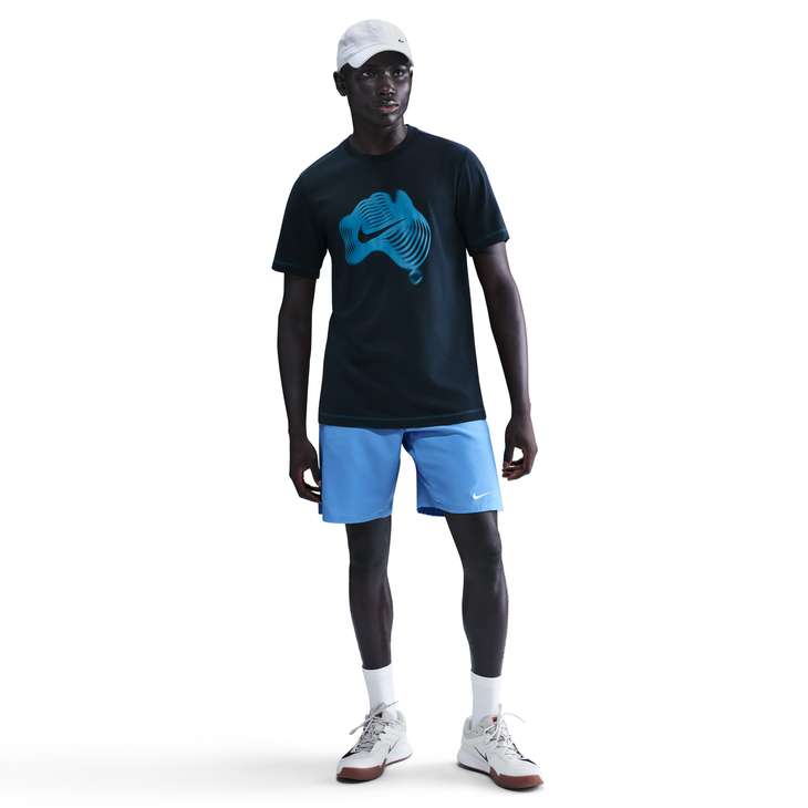 Men's Court Dri-FIT Tennis T-Shirt in Dark Obsidian/Photo Blue
