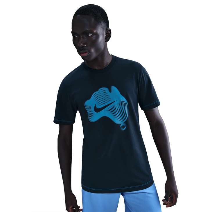 Men's Court Dri-FIT Tennis T-Shirt in Dark Obsidian/Photo Blue