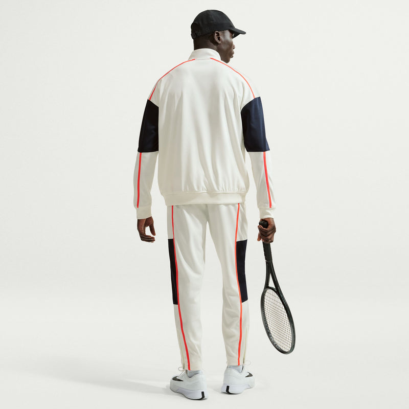 Men's Court Heritage Tennis Jacket in Sail/Turf Orange