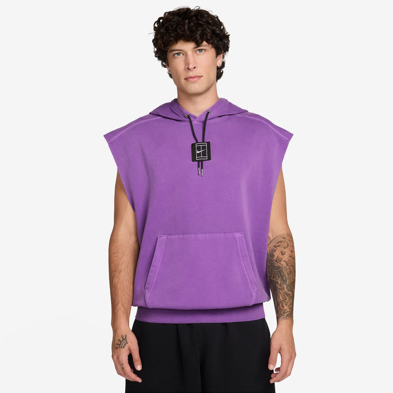 Men's Court Paris Slam Sleeveless Hoody in Bright Violet