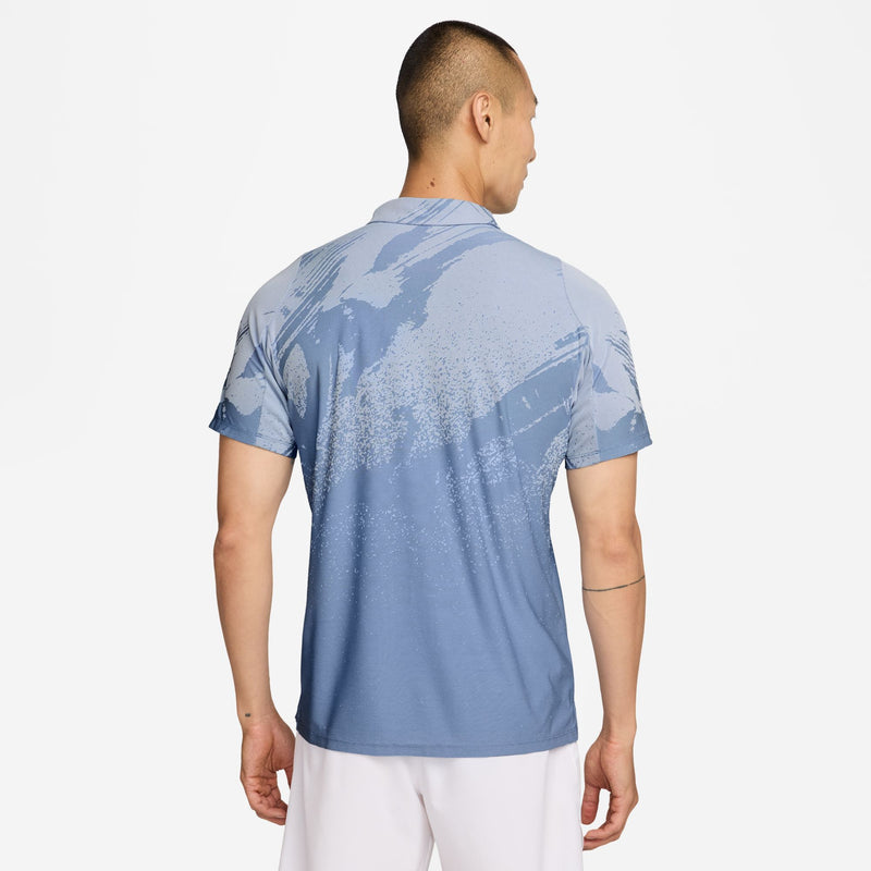 Men's Court Slam Dri-FIT ADV Tennis Polo in Work Blue/Hydrogen Blue/Black