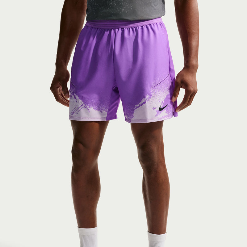 Men's Court Slam Dri-FIT Tennis Shorts in Bright Violet/Violet Mist/Black