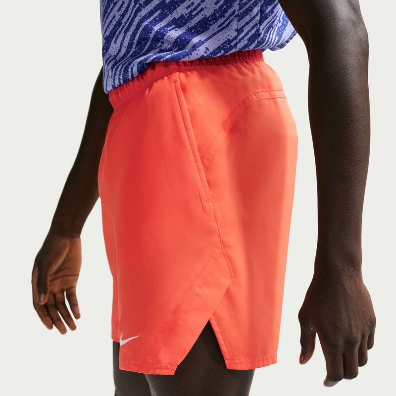 Men's Court Victory Dri-FIT 18cm Tennis Shorts in Turf Orange/White
