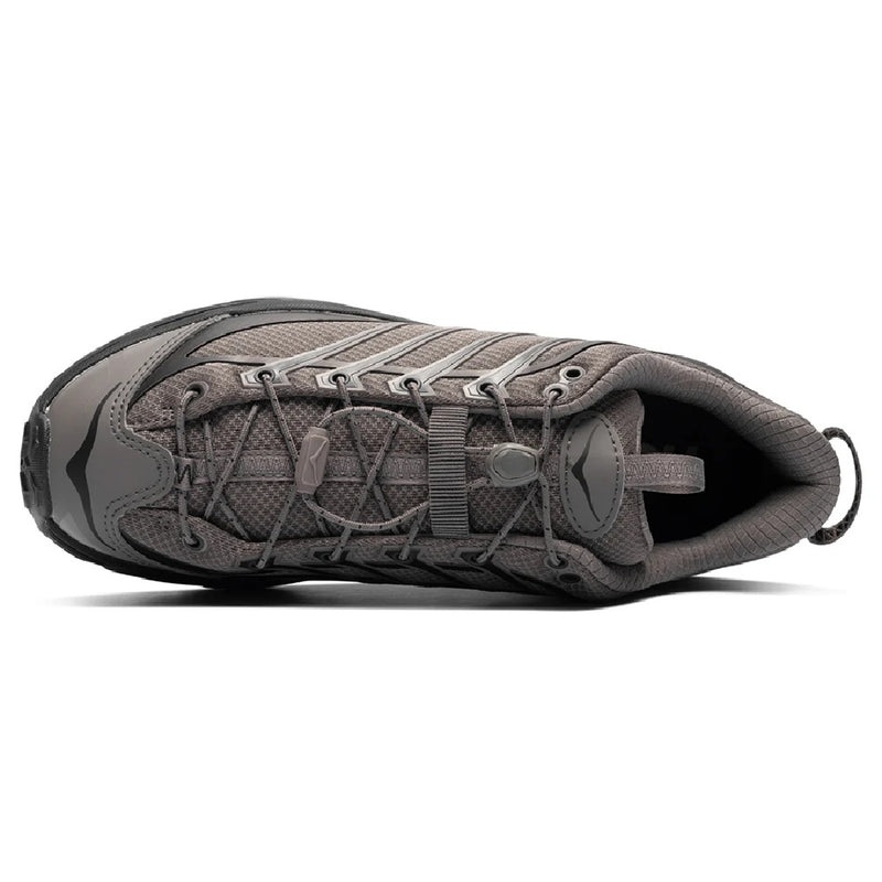 Men's HOKA Mafate Three2 Gravel/Carbon Black (1141572-GCRB)