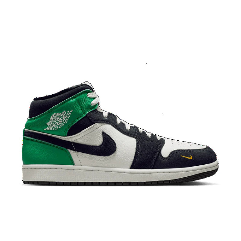 Men's Jordan 1 Mid SE Summit White/Black-Lucky Green (II9812 100)
