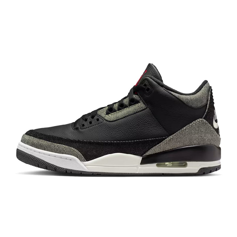 Men's Jordan 3 RTR LSC BLK SP "Levi's Black" Denim/Black-Gym Red (IR0914 400)