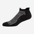 Men's Merino Wool No Show Ultra Lightweight With Cushion Black Gray