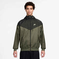Men's Sportswear Windrunner Hooded Jacket in Medium Olive/Sequoia/Sail