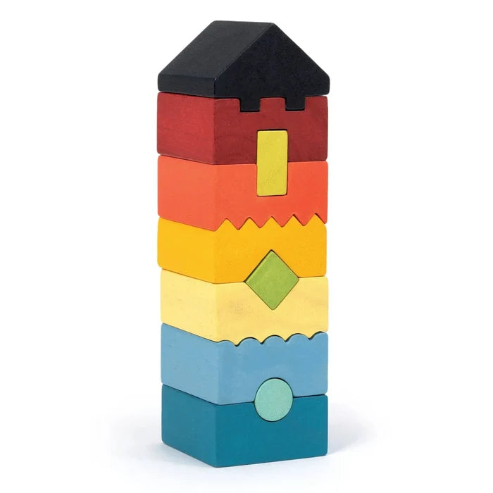 Mentari Toys - Colorful Stacking Tower-Mentari Toys-treehaus