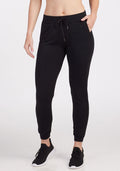 Womens merino wool jogger pants tall - Black