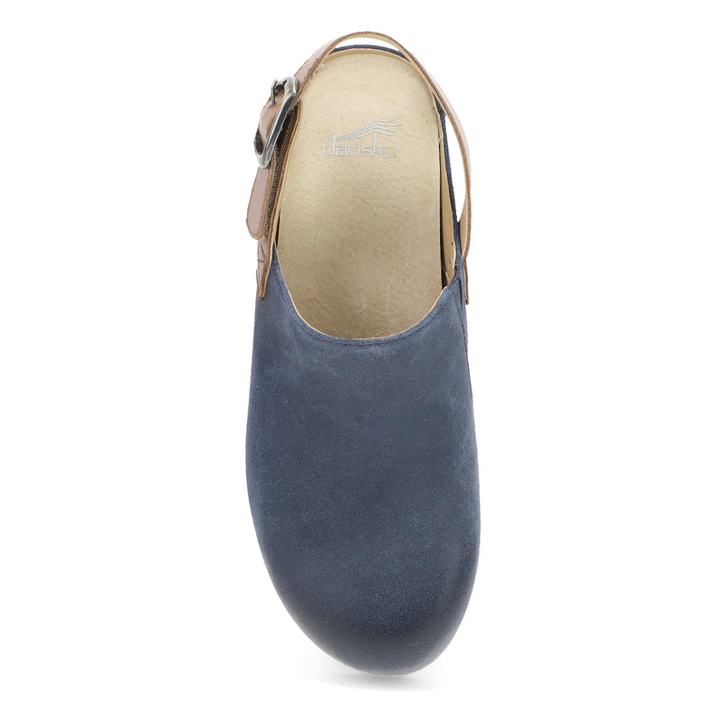 Top image of Merrin Blue Burnished Suede