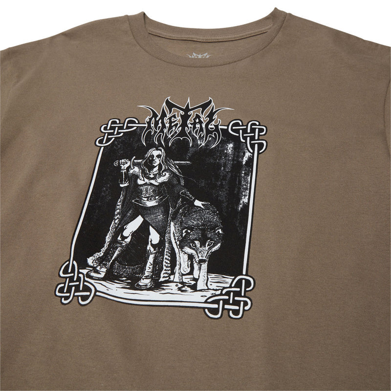Metal Valkyrie Wolf T-Shirt - Khaki