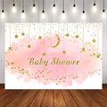 Mocsicka Twinkle Little Stars Baby Shower Party Backdrop-Mocsicka Party